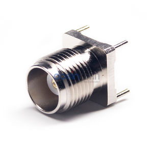 Precio de fábrica Latón Niquelado SMA Recto Hembra A través del agujero Conector Tipo de soldadura para PCB - Product Image 1