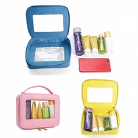 Sac en PVC personnalisé noir/jaune/rose/abricot/vert/bleu, sac à main pour cosmétiques, articles de toilette, pièces de jeu