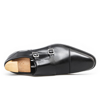 Chaussures plates pour hommes en cuir véritable, style britannique, couleur unie noire, pour la conduite, les occasions formelles, les affaires et les mariages