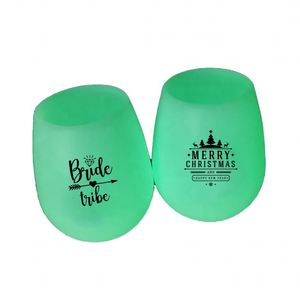 Vasos de Silicona Portátiles para Beber Vino, Estilo Americano, Ecológicos, con Logotipo Personalizado, para Fiestas - Product Image 1