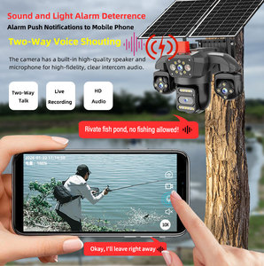 新発売の人気商品 3軸PTZ 4Gソーラーカメラ AOV 4レンズ 4画面 16Wソーラーパネル <span class=keywords><strong>CCTV</strong></span> IPカメラ 16000mAhバッテリー搭載 - Product Image 5