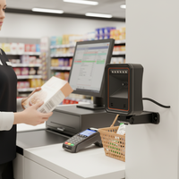 Escáner de Códigos de Barras 2D Automático Honeywell de Mesa, Mini USB, Lector de Códigos QR, Verificador de Precios para Medicamentos y Supermercados, Garantía de 1 Año, Color Negro