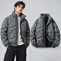 Nouvelle veste décontractée en duvet de canard blanc, doudoune d'hiver à fermeture éclair, extra-épaisse et chaude, col montant, manteau pour temps froid