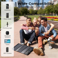 Alecter APH-FB31 Panneau Solaire Monocristallin Pliable Léger Haute Efficacité 30W Noir 20 Cellules >23%