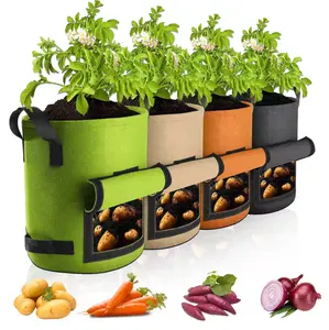 Yüksek kalite büyümek çanta keçe bahçe Pot bitki büyüyen çanta keçe kumaş büyümek çanta özelleştirilmiş boyutu kumaş tencere
