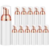 Ensemble de pompes à mousse rose en gros - 30 ml/50 ml Bouteille vide transparente pour mousse moussante Shampooing Nettoyant pour le visage et les cils