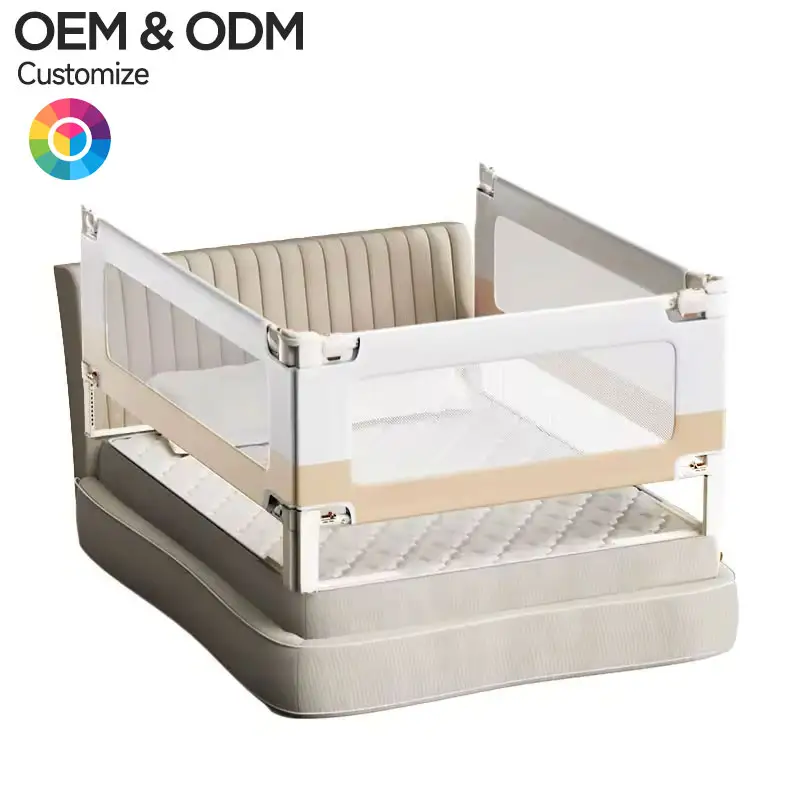 Trilho de segurança lateral para cama de bebê, cerca de segurança ajustável, trilho dobrável de altura ajustável para dormir, escolhidas quentes