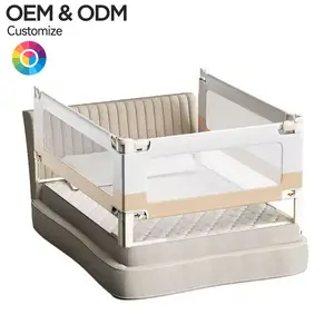 핫픽 아기 안전 침대 사이드 가드 레일 울타리 안전 수면 보호 조절 가능한 높이 접이식 침대 레일