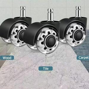 Universelle 2-Zoll (50mm) Kugellager-Rollen, Transparente Doppelrad-PU-Räder für Möbel, Rollen für Bürostühle - Product Image 2
