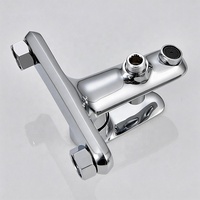 Robinet de douche monocommande en laiton chromé, avec cartouche céramique et option massage double fonction, vente en gros usine