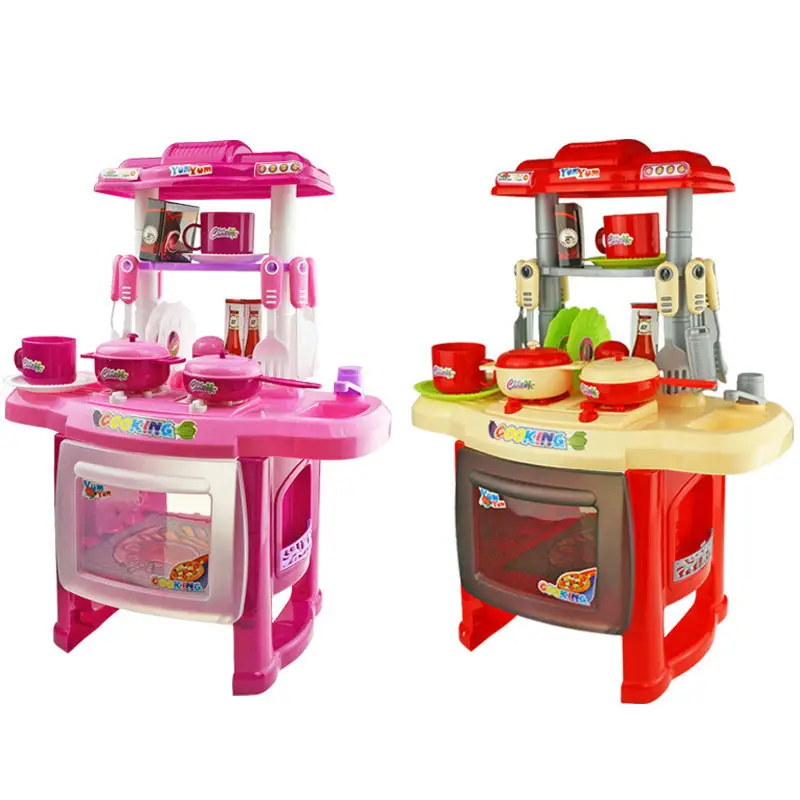 Set Mainan Dapur Makanan Anak Bayi Anak-anak Plastik Mainan Permainan Berpura-pura Memasak Peralatan Dapur untuk Anak Perempuan dan Laki-laki
