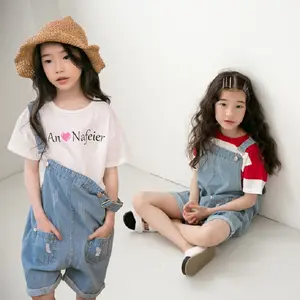 Produk Penjualan Terbaik Celana Jins Pendek Perempuan Fashion Korea dengan Suspender Jumlah Besar Beli dari Cina