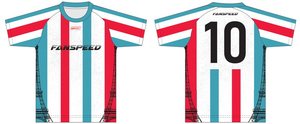 Maglia da Calcio Streetwear Personalizzata, Sublimazione Retrò con Strisce della Torre Eiffel di Parigi, Francia, Maglietta da Calcio Oversize - Product Image 2