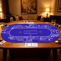 Tapis de poker pliable en caoutchouc très vendu, résistant à l'eau, portable, absorbant la transpiration, housse de table de jeu Texas Hold'em personnalisée