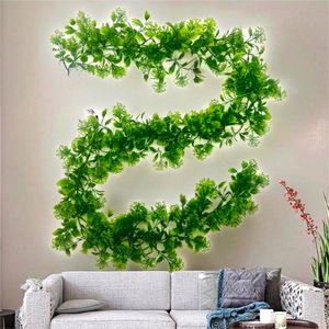 <span class=keywords><strong>Lierre</strong></span> artificiel suspendu en plastique herbe vignes mariage vacances décor à la maison 170 cm plante vigne <span class=keywords><strong>fausse</strong></span> feuille fleur mur de mariage - Product Image 1