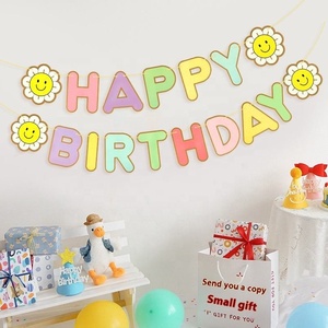 Banner di buon compleanno all'ingrosso della fabbrica piccola margherita Banner per bambini adulti Baby Shower festa di compleanno decorazioni regalo - Product Image 6