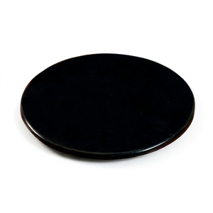 Support de rangement élégant en marbre noir rond avec veines naturelles pour l'affichage et l'organisation - Product Image 1