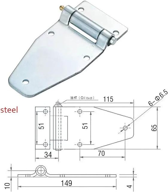 FS1015-4 CL127-4 Steel Hinge Electrical Instrument Box Folding Folding Hinge Cabinet Door Hinge