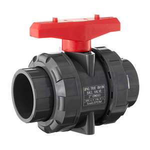 Robinet à bille en PVC True Union 2 pouces DN50, manuel, en plastique, pour systèmes de plomberie - Product Image 1