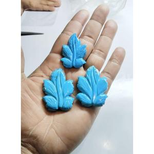 Turquesa natural azul en forma de hoja de 30x50mm, piedra preciosa de turquesa azul, turquesa azul suelta, turquesa natural para joyería - Product Image 6