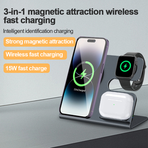 Produits innovants 2024 Chargeur sans fil 3-en-1 15W Banque d'énergie rapide Support de station de bureau magnétique Magetic multifonctionnel - Product Image 2