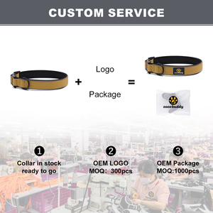 F14 Custom Heavy Duty <b>Dog</b> <b>Collar</b> Adjustable Nylon with Metal Buckle Handle Luxury Tactical Style Soft Durable for Big <b>Dogs</b> - Product Image 6