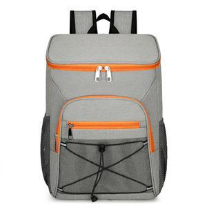Insulated Cooler <b>Backpack</b> <b>Large</b> Capacity For Wine Picnic Camping Outdoor Travel Water Resistant Oxford Cloth Gray Blue Orange - Product Image 5