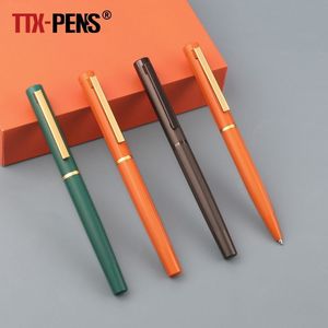 TTX personalizado mate negro lujo naranja Oficina firma Metal rodillo bolígrafos pluma personalizada para empresa - Product Image 1
