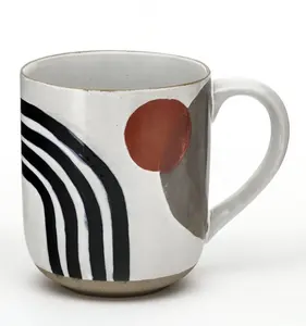 עגול צבעוני יד ציור קרמיקה קפה ספל כוס