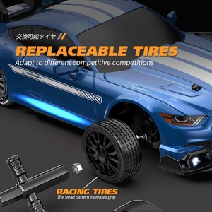 Nuova Mini <span class=keywords><strong>Auto</strong></span> RC <span class=keywords><strong>Drift</strong></span> 4WD Telecomandata ad Alta Velocità Scala 1:24 2.4G Veicolo Sportivo da Corsa Giocattolo RC da Interno con Luci per Bambini - Product Image 5