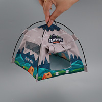 Tente de camping miniature, accessoires pour maison de poupée, modèle de camping de Noël simulé, jouet de jeu d'imitation, ornement de scène miniature