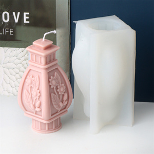 Moule à bougie en silicone en forme de lanterne de cour, <span class=keywords><strong>pour</strong></span> décoration artisanale, kits de fabrication de créations en résine en forme de colonne romaine géométrique - Product Image 5