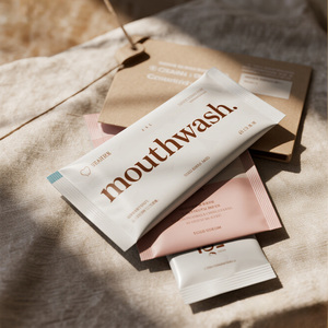 Tùy chỉnh in ấn chống ăn mòn dùng một lần Nước súc miệng bao bì túi với ba bên niêm phong cho hơi thở tươi nước súc miệng túi - Product Image 4