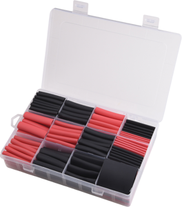 WSL Price Boxed 200pcs 3:1 Set Polyolefin PE <strong>Heat</strong> <strong>Shrinkable</strong> Tube Kit Black Red Different Sizes for Wire Cable Insulated <strong>Sleeves</strong> - Product Image 1