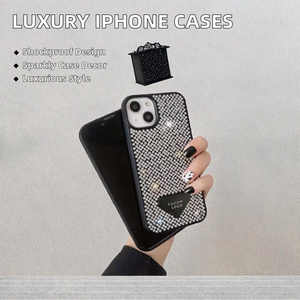 Custodia per <span class=keywords><strong>telefono</strong></span> con strass Flash <span class=keywords><strong>di</strong></span> lusso per Iphone16 15 13promax 14plus <span class=keywords><strong>Cover</strong></span> per <span class=keywords><strong>telefono</strong></span> con LOGO <span class=keywords><strong>di</strong></span> design 12pro 11 custodie <span class=keywords><strong>di</strong></span> <span class=keywords><strong>marca</strong></span> promax - Product Image 3