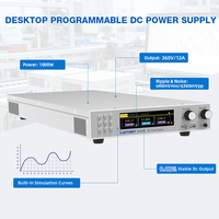 Alimentation électrique CC réglable 0-360V 0-12A 0-1KW, équipement de laboratoire programmable de bureau avec interface RS-232 USB