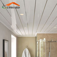 Panneau mural en PVC blanc uni pour plafond, 6 m, Chine