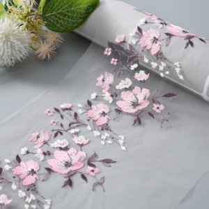 Bán buôn Nylon hoa thiết kế thêu vải tuyn vải ren TRIM dành cho phụ nữ quần lót ăn mặc đồ lót - Product Image 4