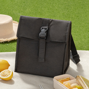 Sac à déjeuner isotherme en tissu Oxford, grande capacité, pour étudiants et employés de bureau, sac Bento, noir, gris, bleu marine - Product Image 6