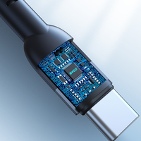 BWOO Grosir Kabel Data Tipe-c Aluminium Aloi + Bahan Tpe 2,4 A Kabel Pengisian Usb Tipe C