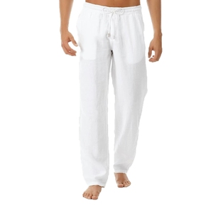 <span class=keywords><strong>Pantalon</strong></span> <span class=keywords><strong>en</strong></span> coton et <span class=keywords><strong>en</strong></span> <span class=keywords><strong>lin</strong></span> respirant décontracté de couleur unie à la mode pour hommes européens et américains de haute qualité - Product Image 5
