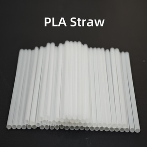 <span class=keywords><strong>Precio</strong></span> de fábrica 100% Biodegradable PLA Boba Paja Ecológico <span class=keywords><strong>Blanco</strong></span> 12mm 230mm 240mm Plano Afilado Desechable para Fiestas - Product Image 2