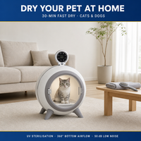 Automatische Haustier-Trockenbox für Katzen und Hunde, Leise und Schnelltrocknend mit Intelligenter Steuerung