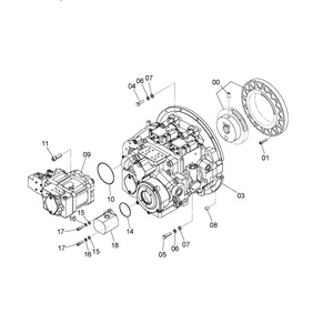 Pompe à piston hydraulique principale K5V200DPH pour pièces d'excavatrice ZX120-3 ZX130K-3 ZX200-3 ZX210H-3 4633472 4633474 Hitachi NMXR-OE02-511 - Product Image 2