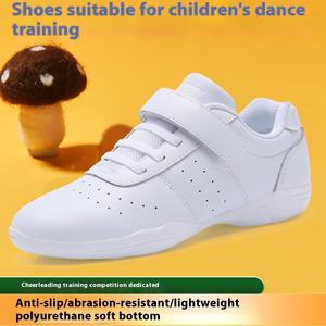 Chaussures d'aérobic compétitives pour enfants de 6 à 12 ans Chaussures d'entraînement de cheerleading de sport blanches Doublure en maille Chaussures d'encouragement - Product Image 4