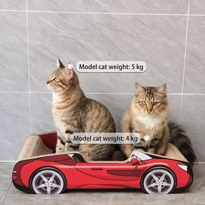Rascador para Gatos en Forma de Coche Deportivo Rojo, Túnel de Papel con Diseño de Dibujos Animados, Juguete para Gatos para Combatir el Aburrimiento - Product Image 1
