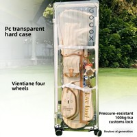 Sac de golf rigide haut de gamme pour PC avec fermeture éclair à verrou TSA et valise trolley à roulettes pour clubs