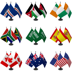Mini-drapeau national personnalisé Coupe du Monde de Football 2026 – <span class=keywords><strong>D</strong></span>écoration de bureau et de maison – Drapeau de soutien Mexique et États-Unis - Product Image 1