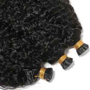 VMAE перуанские бирманские необработанные натуральные волосы 100 г 1 г/локон NC Body Deep Water Wave Custom курчавые вьющиеся наращивание волос