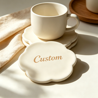 Sous-verres en céramique personnalisés par sublimation, vierges, ronds et carrés, avec motif personnalisé pour la maison, le bar, les souvenirs et les cadeaux.